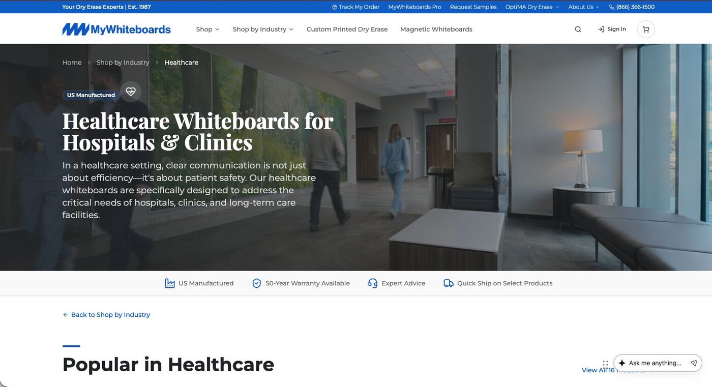 MyWhiteBoards industry page
