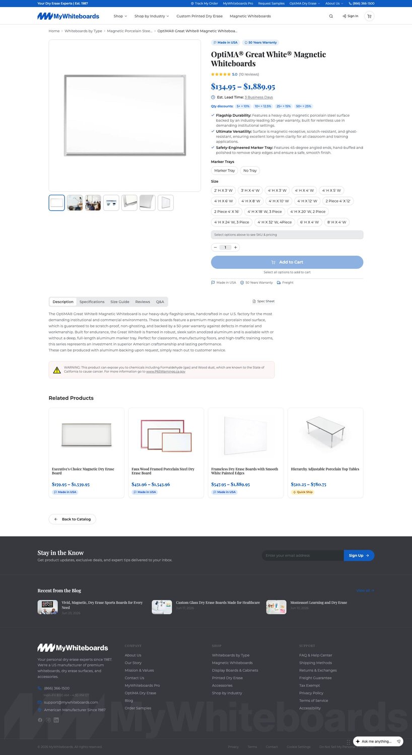 MyWhiteBoards product detail